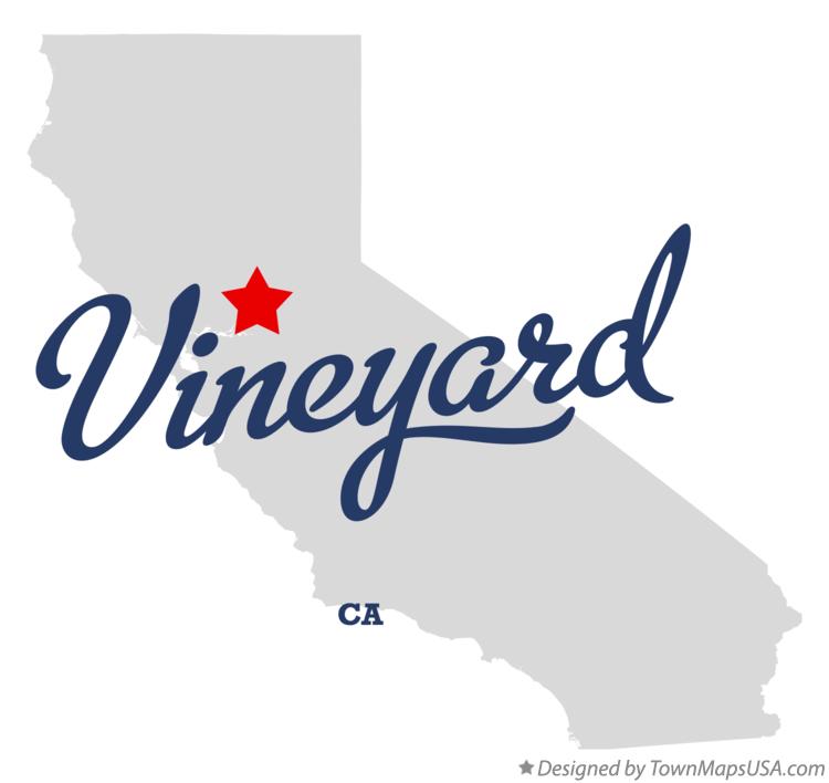 Map of Vineyard, CA, California