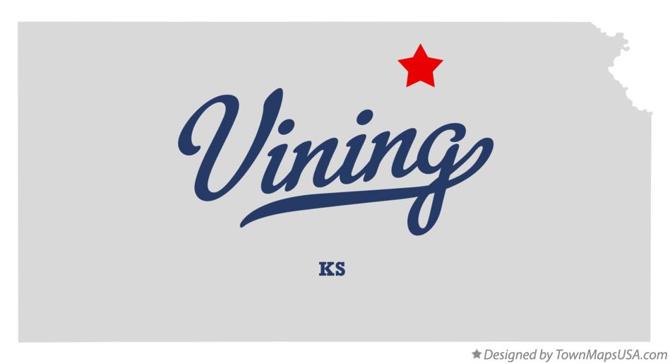 Map of Vining, KS, Kansas