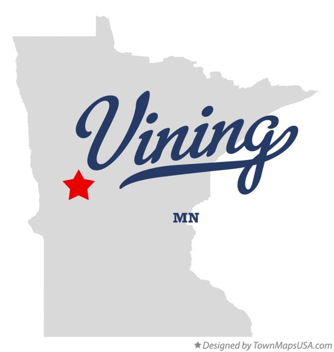 Map of Vining, MN, Minnesota