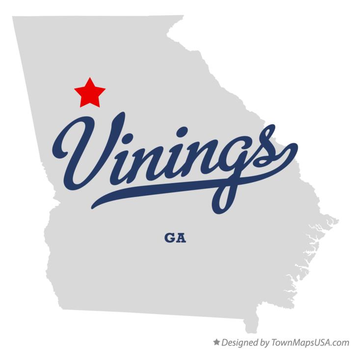 Map of Vinings, GA,