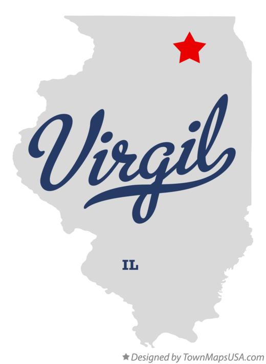 Map of Virgil, IL, Illinois