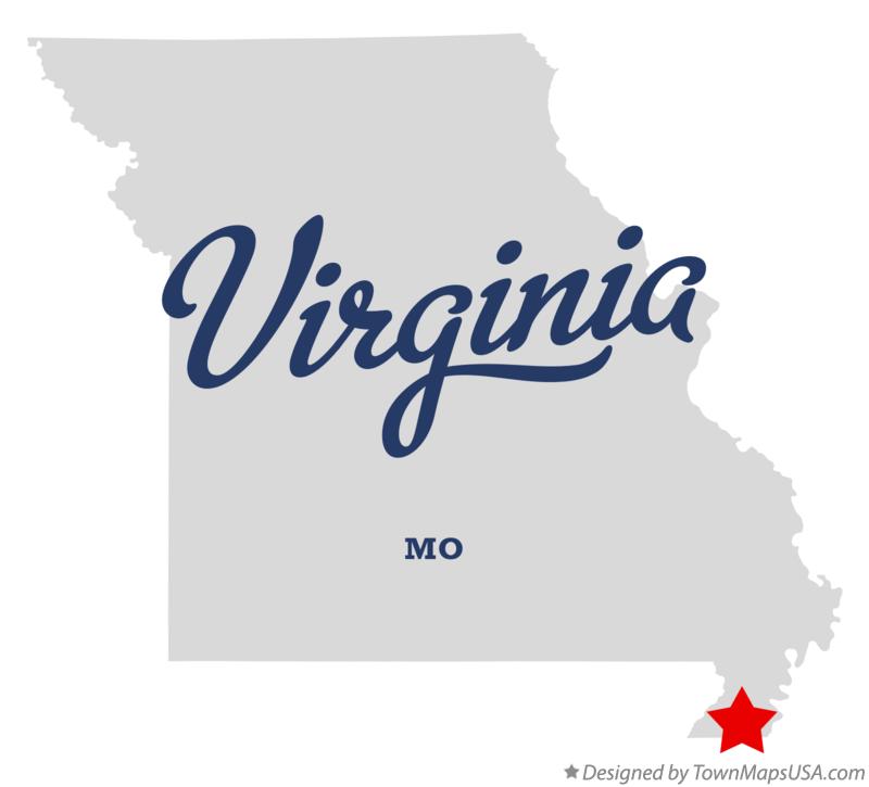 Map of Virginia, MO, Missouri