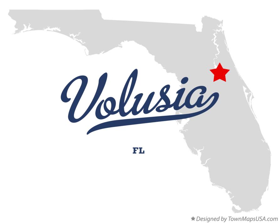 Map of Volusia, FL, Florida