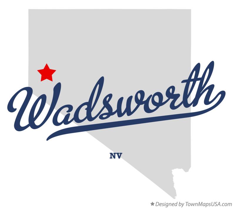 Map of Wadsworth, NV, Nevada