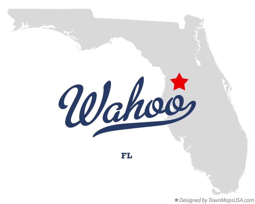 Map of Wahoo, FL, Florida
