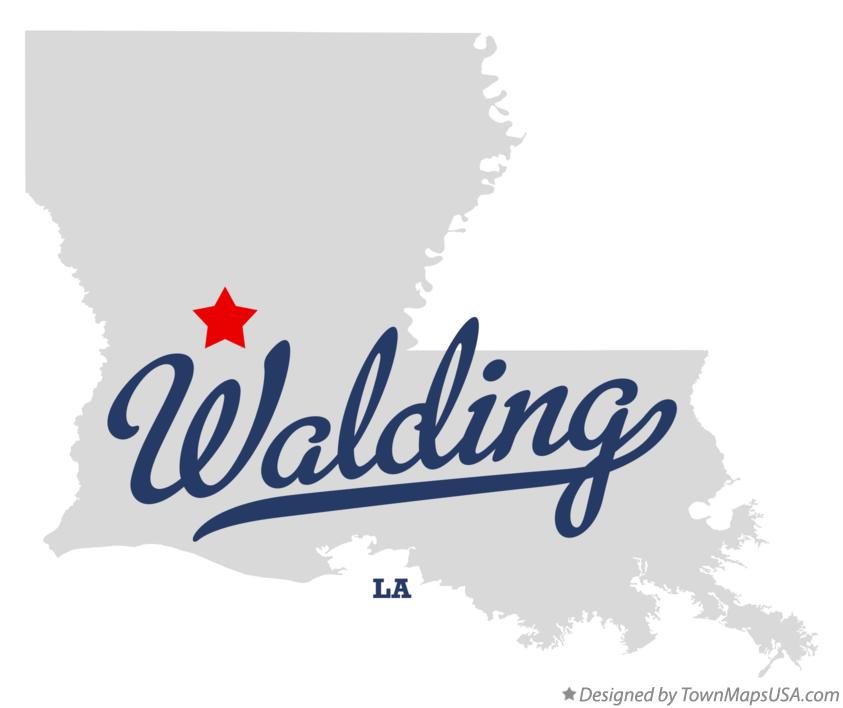 Map of Walding, LA, Louisiana