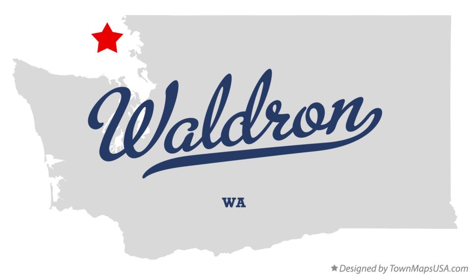 Map of Waldron, WA, Washington