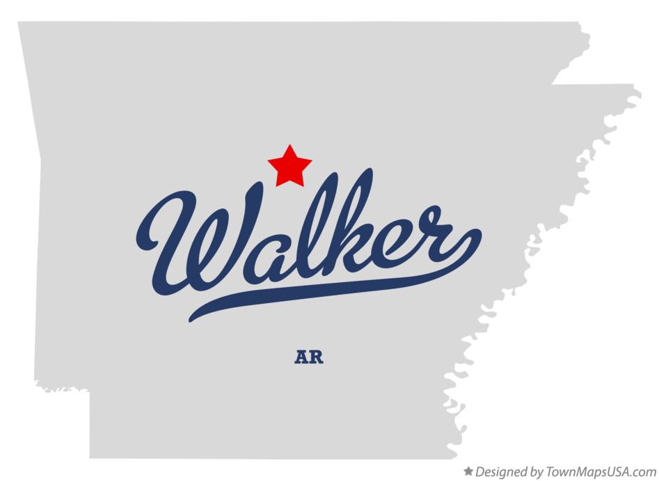 Map of Walker, Faulkner County, AR, Arkansas
