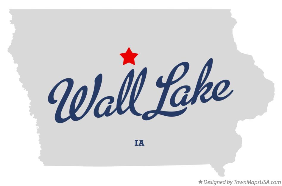 Map of Wall Lake, Wright County, IA, Iowa