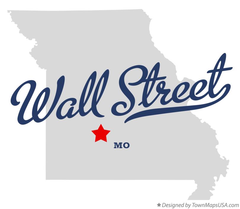 Map of Wall Street, MO, Missouri