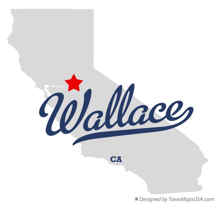 Map of Wallace, CA, California
