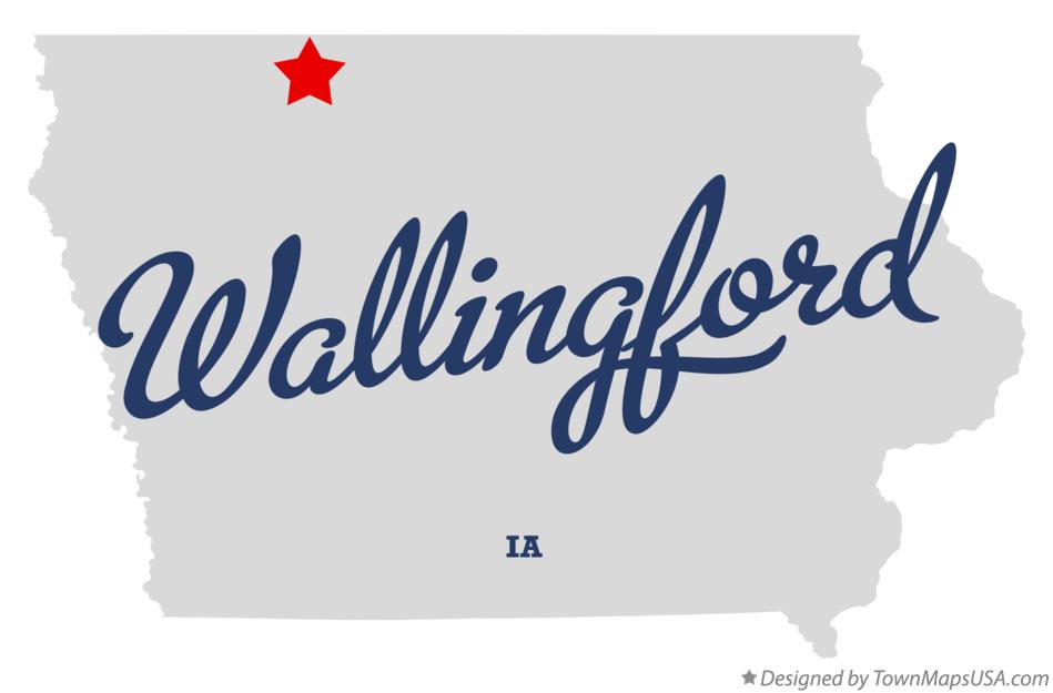 Map of Wallingford, IA, Iowa