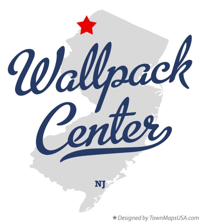 Map of Wallpack Center, NJ, New Jersey