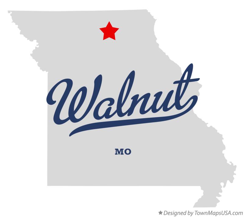 Map of Walnut, Adair County, MO, Missouri