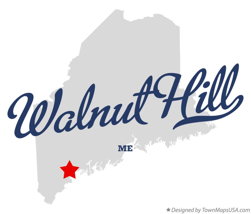 Map of Walnut Hill, ME, Maine
