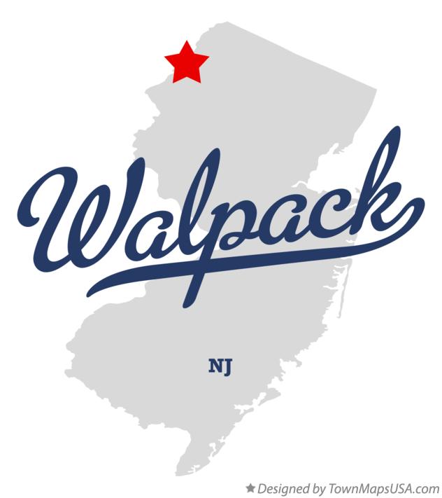 Map of Walpack, NJ, New Jersey