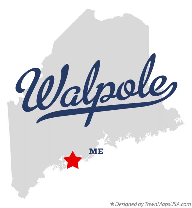 Map of Walpole, ME, Maine