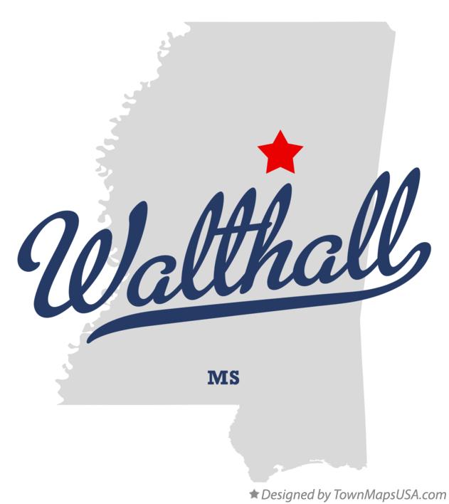 Map of Walthall, MS, Mississippi