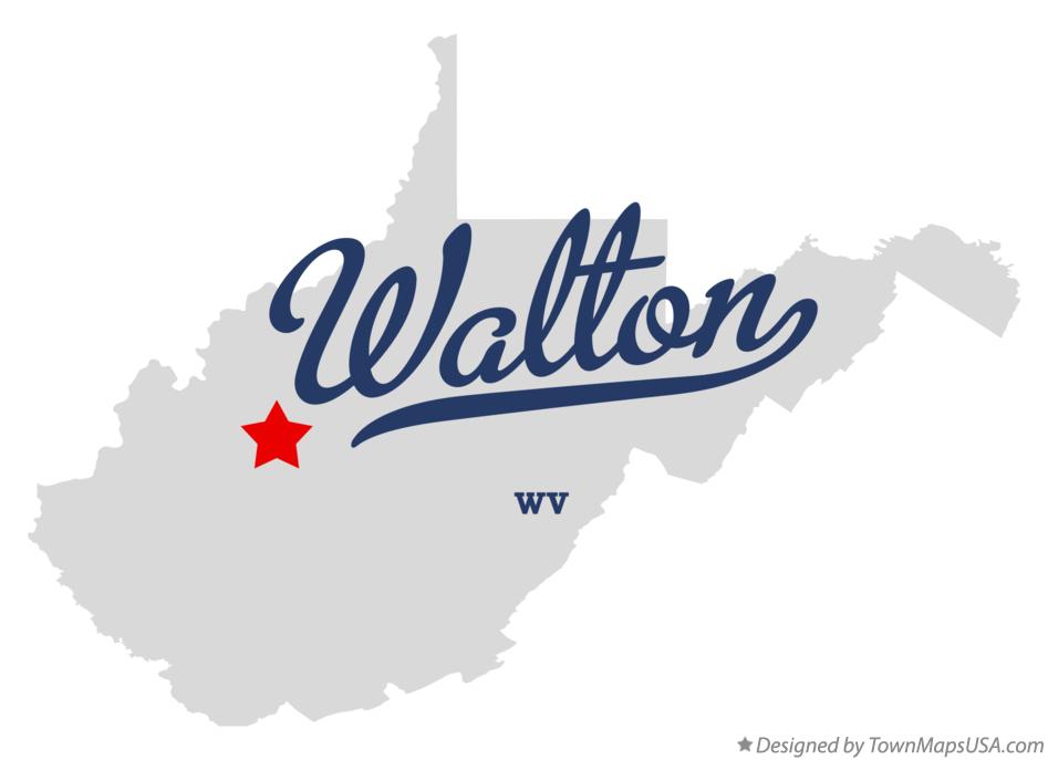 Map of Walton, WV, West Virginia