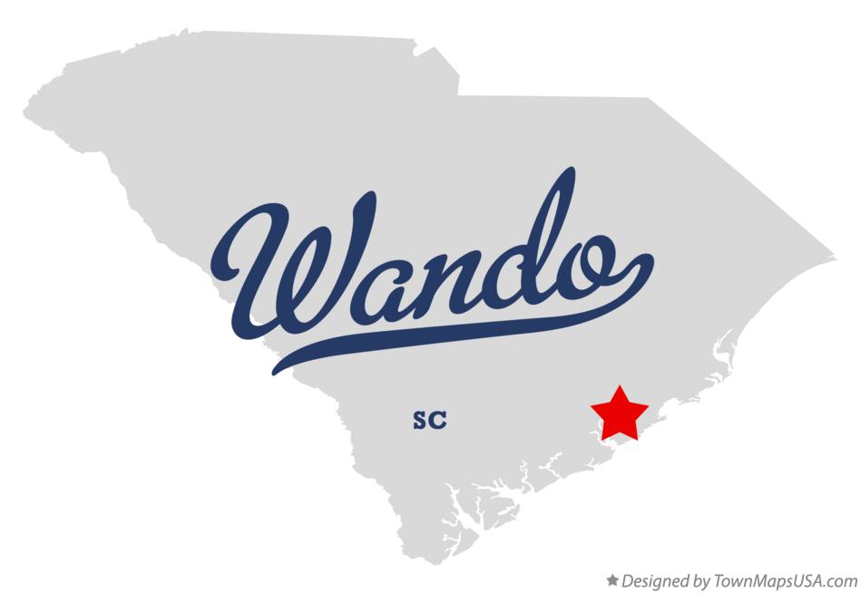 Map of Wando, SC, South Carolina