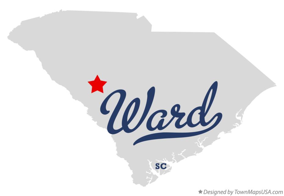 Map of Ward, SC, South Carolina