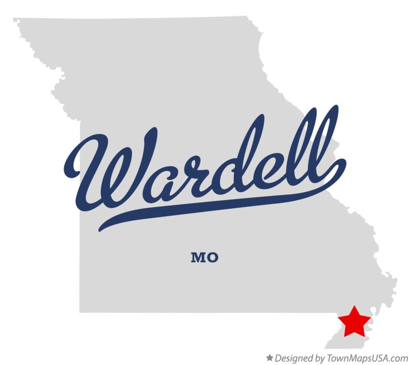 Map of Wardell, MO, Missouri