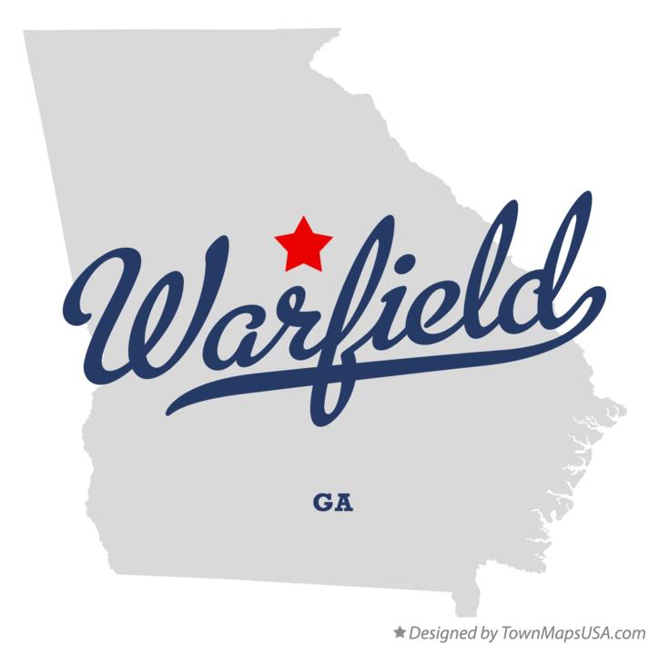 Map of Warfield, GA,