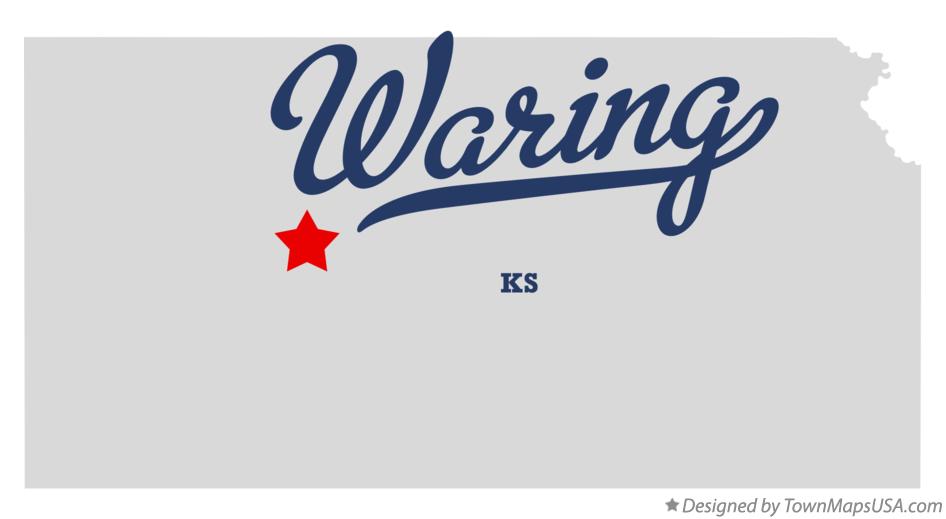 Map of Waring, KS, Kansas