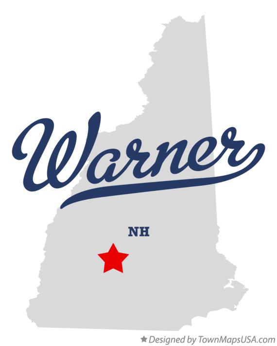 Map of Warner, NH, New Hampshire