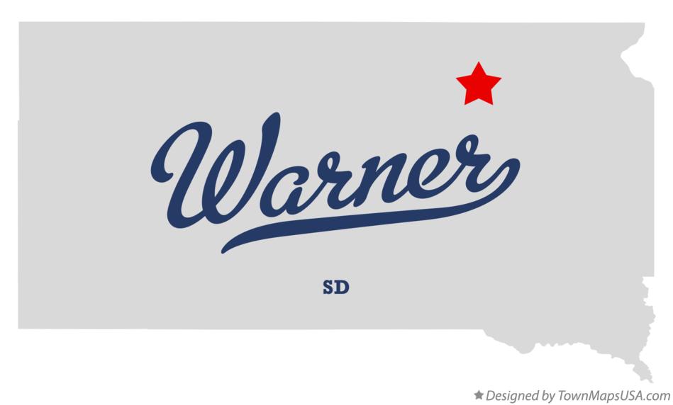 Map of Warner, SD, South Dakota