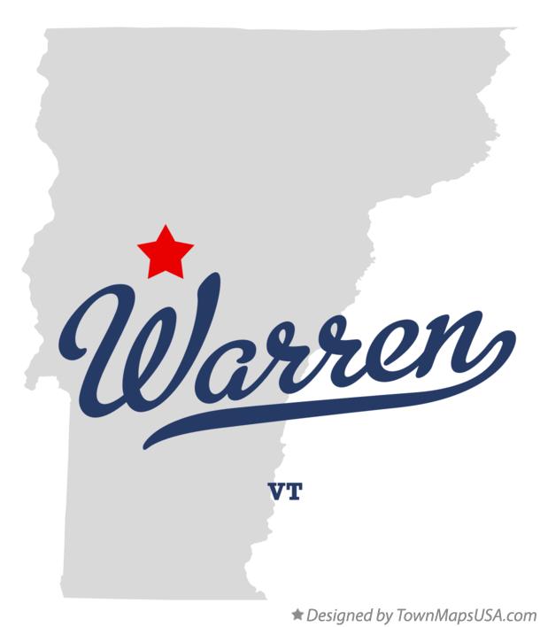 Map of Warren, VT, Vermont