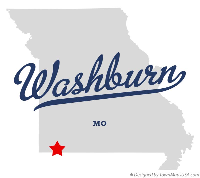 Map of Washburn, MO, Missouri