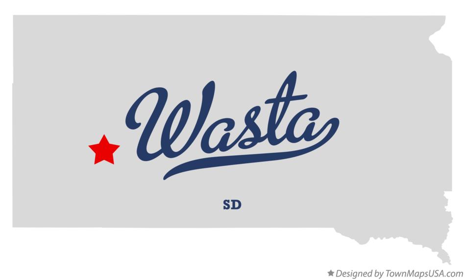 Map of Wasta, SD, South Dakota