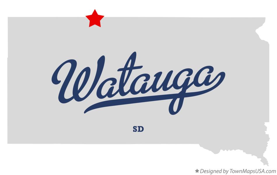 Map of Watauga, SD, South Dakota