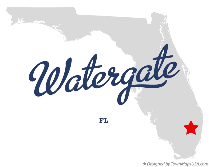 Map of Watergate, FL, Florida