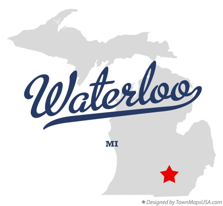Map of Waterloo, MI, Michigan