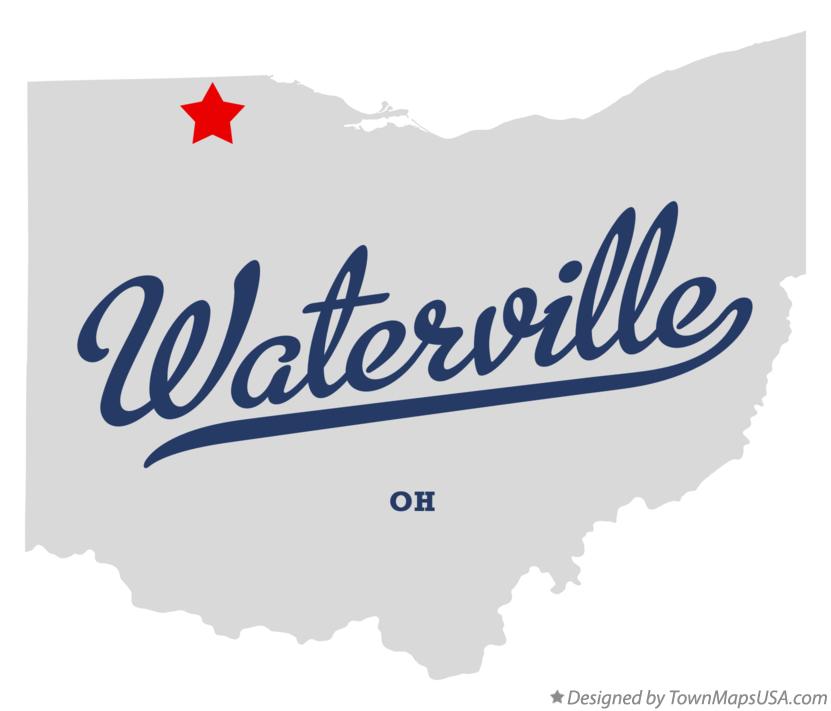 Map of Waterville, OH, Ohio