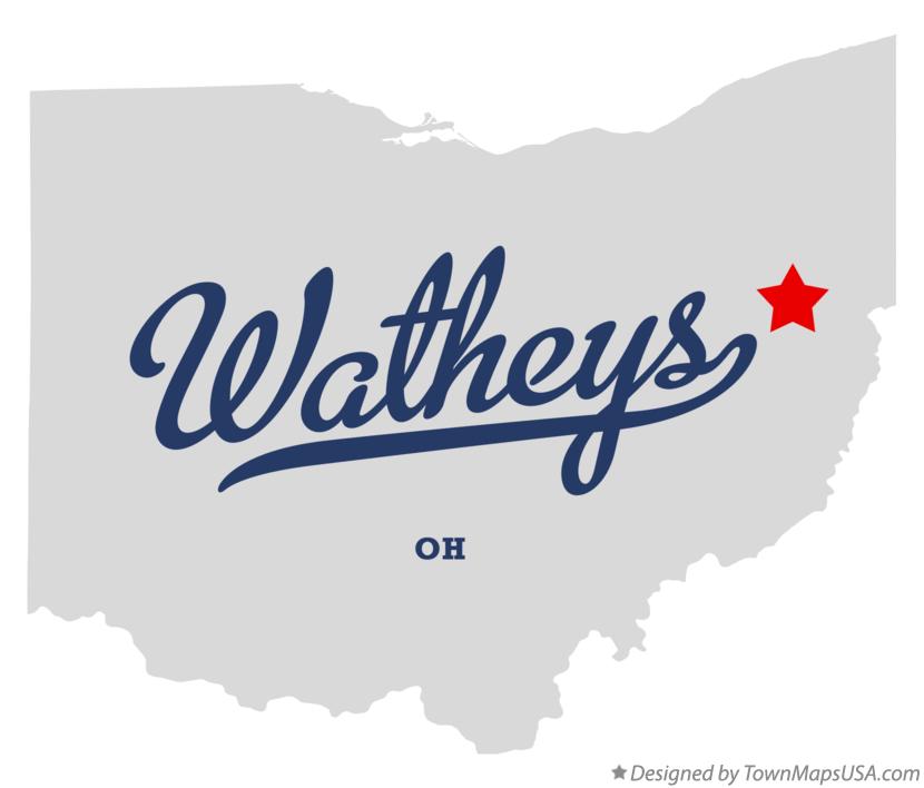 Map of Watheys, OH, Ohio