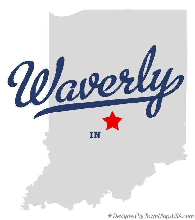 Map of Waverly, IN, Indiana