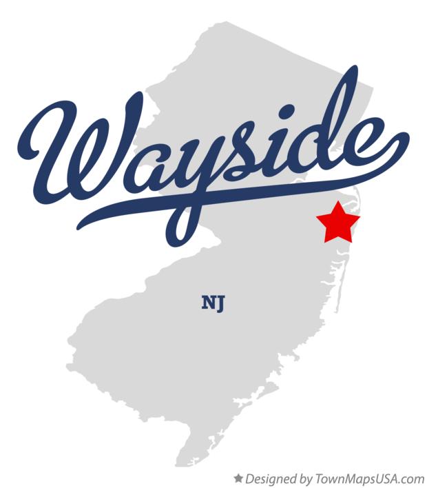 Map of Wayside, NJ, New Jersey