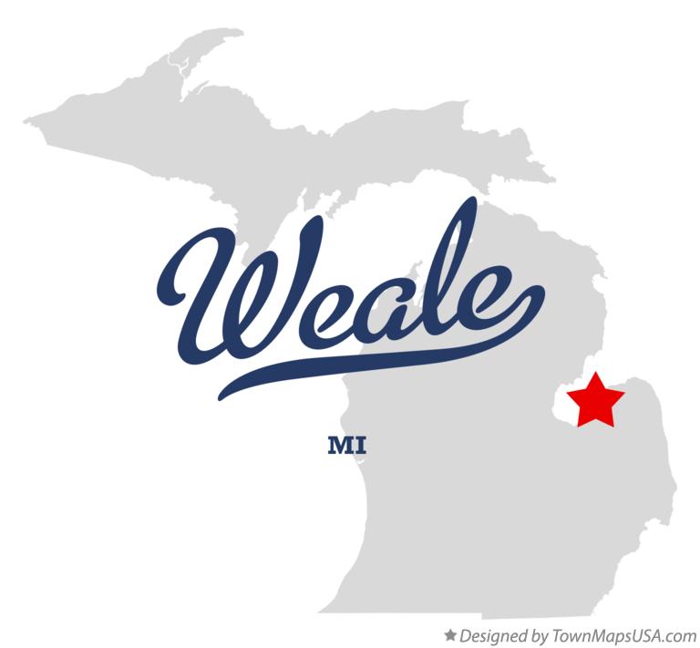 Map of Weale, MI, Michigan