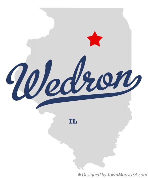 Map of Wedron, IL, Illinois
