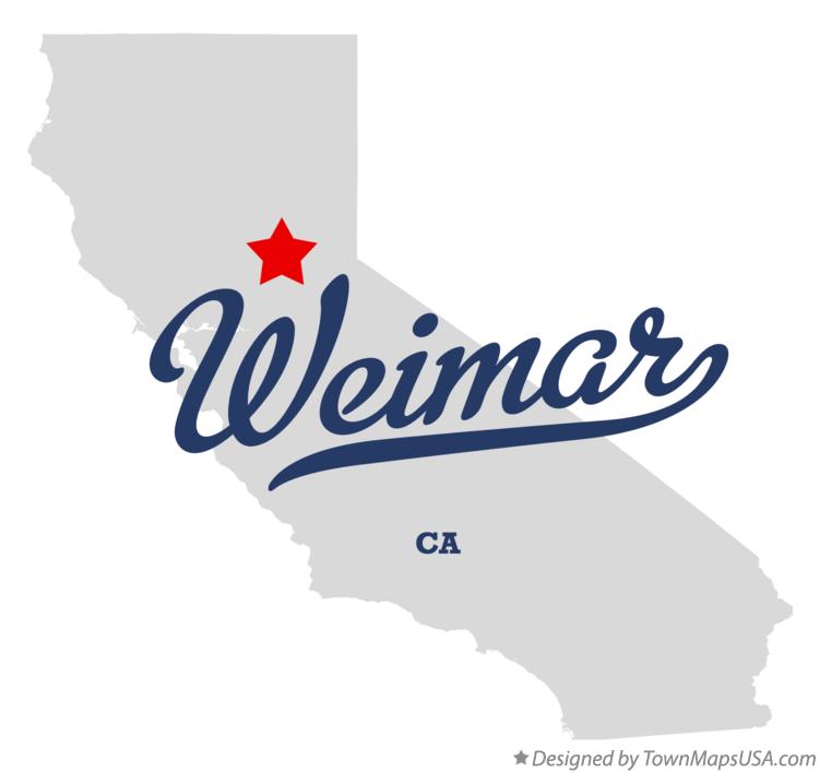 Map of Weimar, CA, California