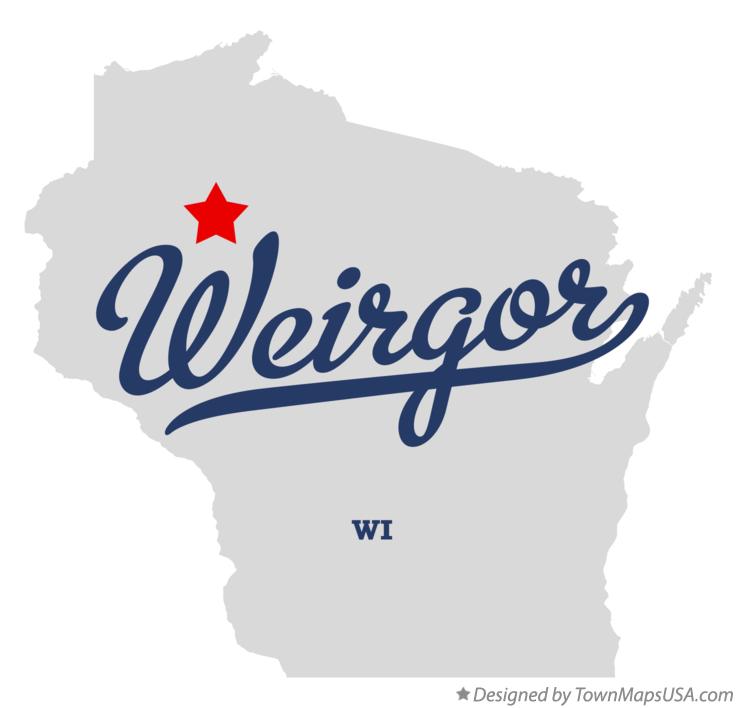 Map of Weirgor, WI, Wisconsin