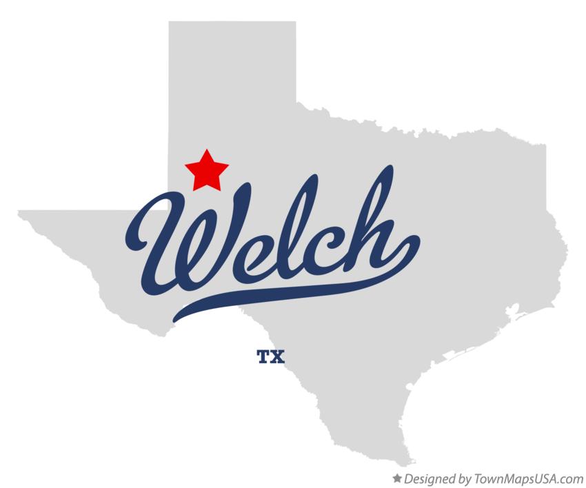 Map of Welch, TX, Texas