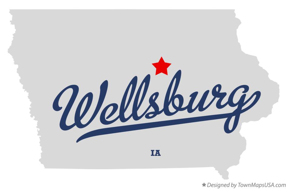 Map of Wellsburg, IA, Iowa