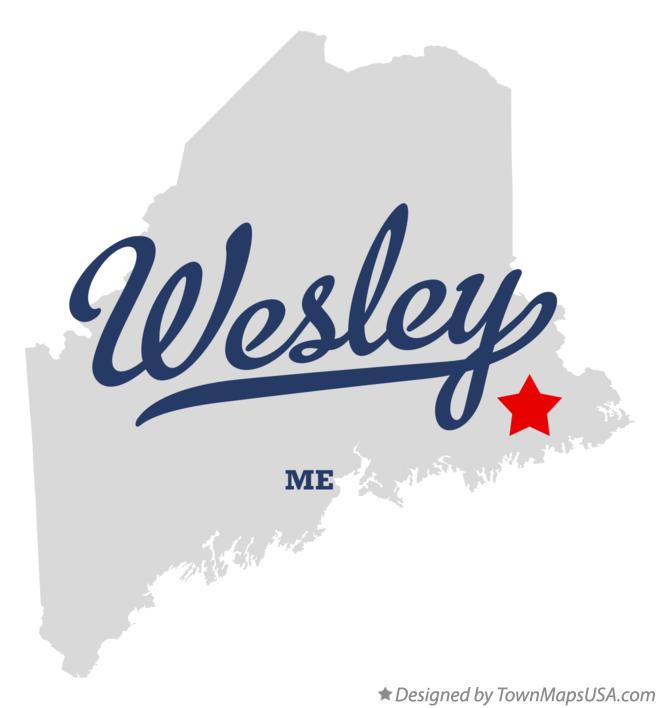Map of Wesley, ME, Maine