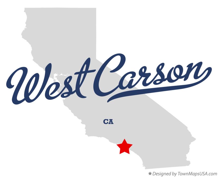 Map of West Carson, CA, California
