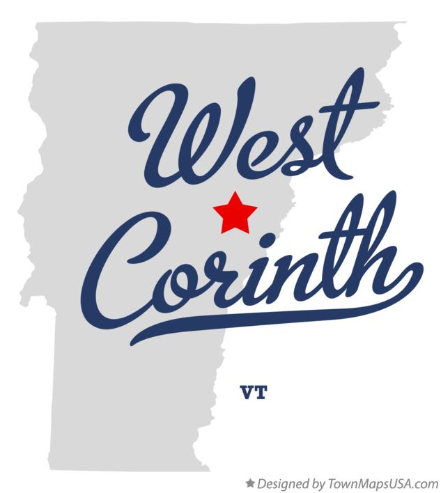 Map of West Corinth, VT, Vermont