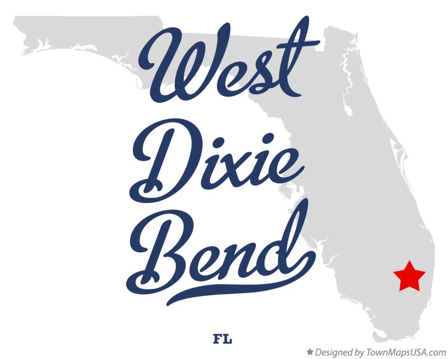Map of West Dixie Bend, FL, Florida